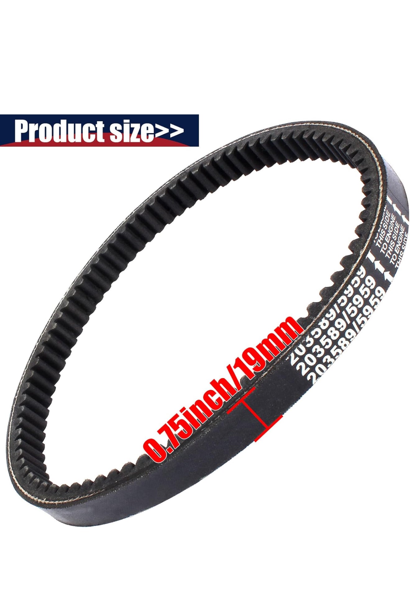 Drive Belt Coleman KT196 Go Kart 6.5HP Belt 196cc Engine